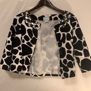 Black & White Jacket with Jewels size Large